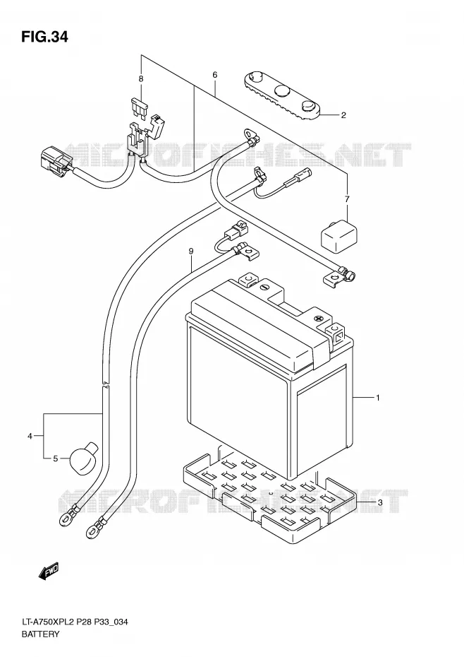 ACCU Suzuki QUAD 750 KINGQUAD 2012  LT-A750XPL2(P28)