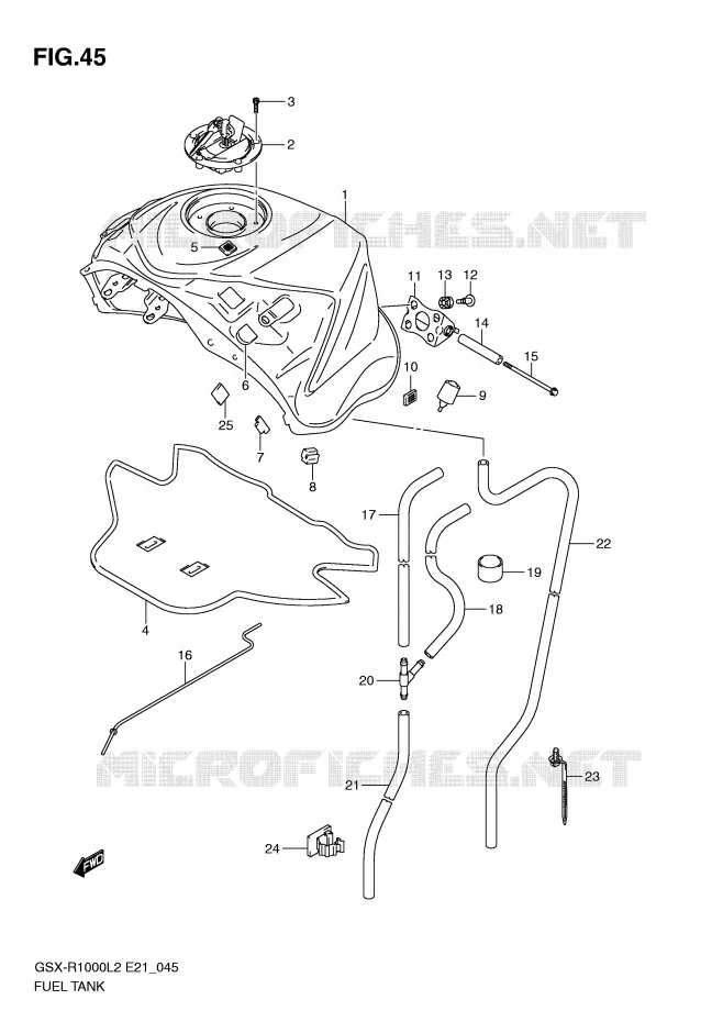 BENZINETANK (GSX-R1000L2 E21) Suzuki MOTO 1000 GSX-R 2012  GSX-R1000UFL2(E21)