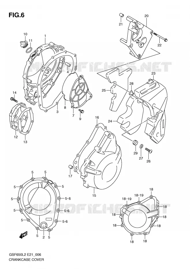 CASING Suzuki MOTO 650 BANDIT 2012  GSF650SL2(E21)
