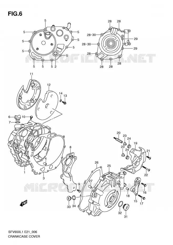 CASING Suzuki MOTO 650 GLADIUS 2011  SFV650L1(E21)