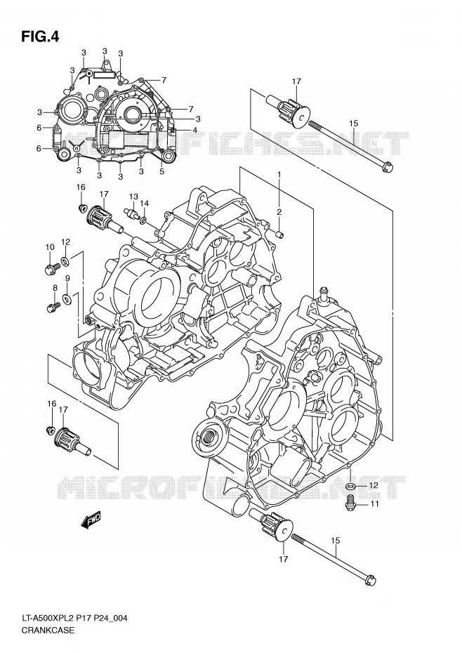 CASING Suzuki QUAD 500 KINGQUAD 2012  LT-A500XPL2(P17)