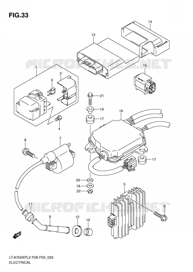 ELEKTRISCH Suzuki QUAD 750 KINGQUAD 2012  LT-A750XPL2(P28)