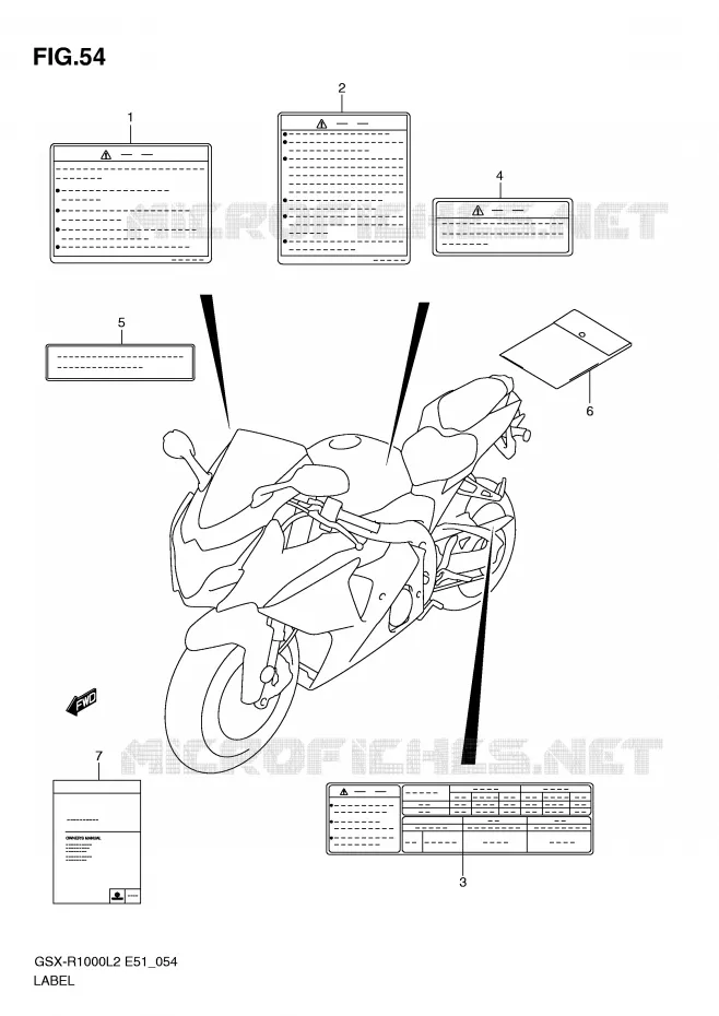 ETIKET Suzuki MOTO 1000 GSX-R 2012  GSX-R1000L2(E51)