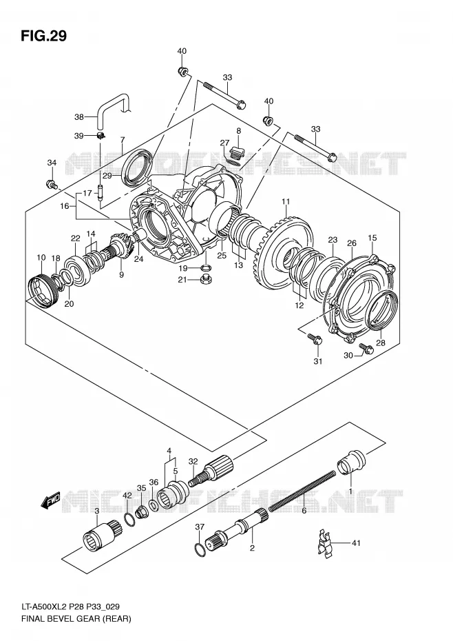 FINAL BEVEL GEAR (REAR) Suzuki QUAD 500 VINSON 2012  LT-A500XZL2(P28)