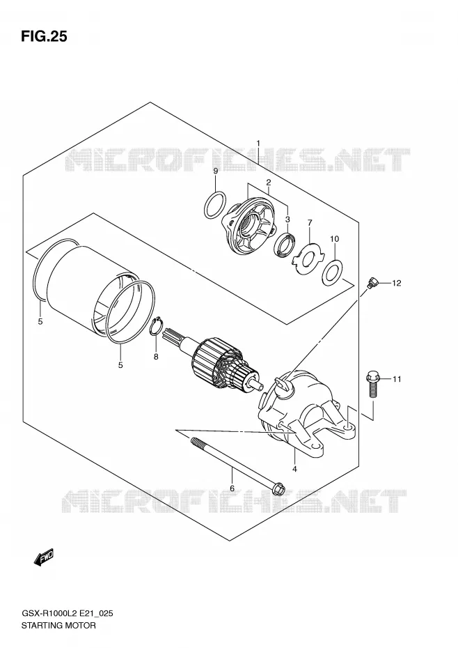 STARTMOTOR Suzuki MOTO 1000 GSX-R 2012  GSX-R1000UFL2(E21)