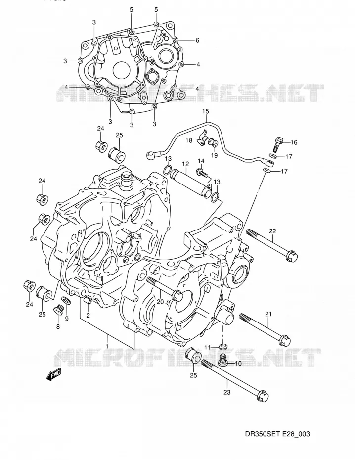 CASING (MODELE L/M/N/P) Suzuki MOTO 350 DR 1993  DR350S P (E03,E28,E33)