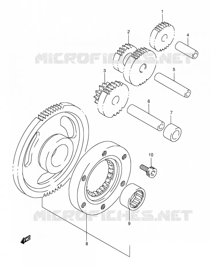 STARTMOTOR CLUTCH Suzuki MOTO 350 DR 1996  DR350SET(E22)