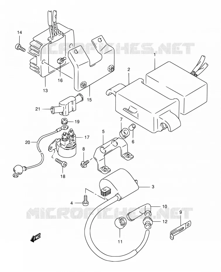 ELEKTRISCH Suzuki MOTO 350 DR 1996  DR350SET(E24,E34)