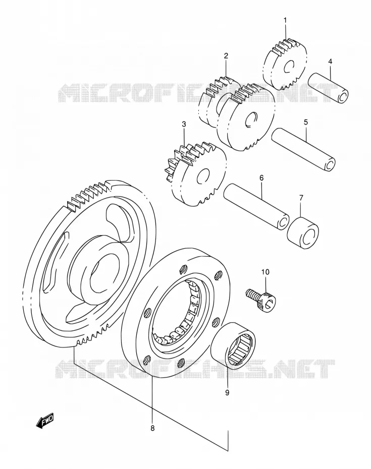 STARTMOTOR CLUTCH Suzuki MOTO 350 DR 1996  DR350SET(E24,E34)