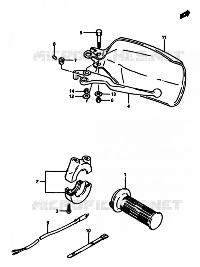 RIGHT SWITCH  Suzuki MOTO 600 DR 1989  DR600S F/DR600SU F