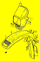 HEADLIGHT BOWL   FRONT FENDER (MODEL J/K E15,16,17,18,22,24) voor Suzuki DR 600 1988