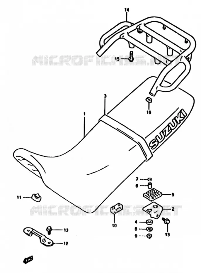 SEAT Suzuki MOTO 650 DR 1994  DR650R R/DR650RU R