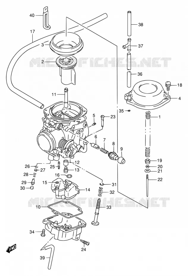 CARBURATOR (E18) Suzuki MOTO 650 DR 1994  DR650RE R/DR650REU R