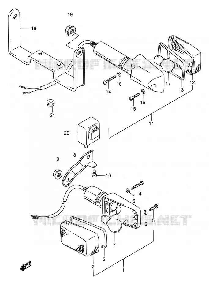 INDICATOREN (MODELE R) Suzuki MOTO 650 DR 1994  DR650RE R/DR650REU R