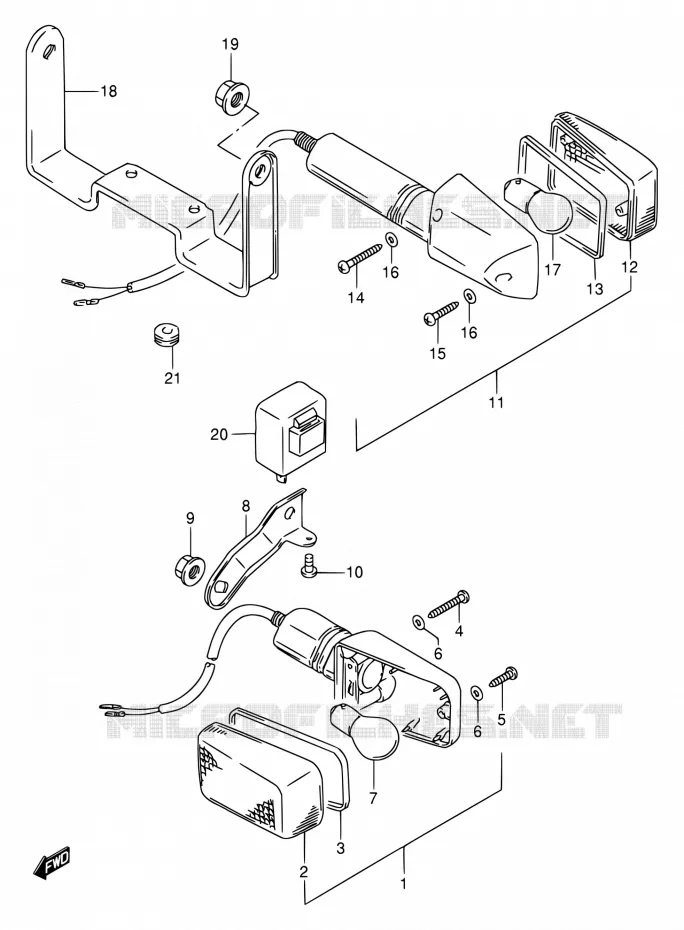 INDICATOREN (MODELE S) Suzuki MOTO 650 DR 1995  DR650RE S/DR650REU S