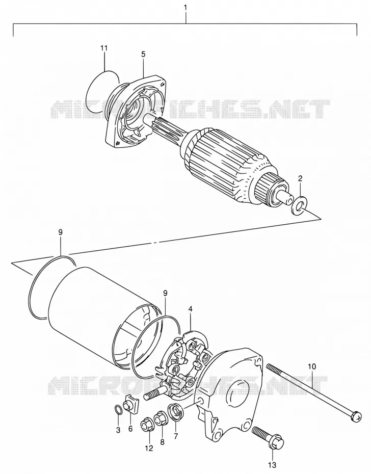 STARTMOTOR Suzuki MOTO 650 DR 1991  DR650RSE M/DR650RSEU M