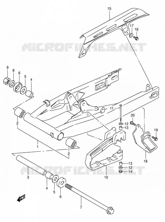 SWINGARM Suzuki MOTO 650 DR 1991  DR650RSE M/DR650RSEU M