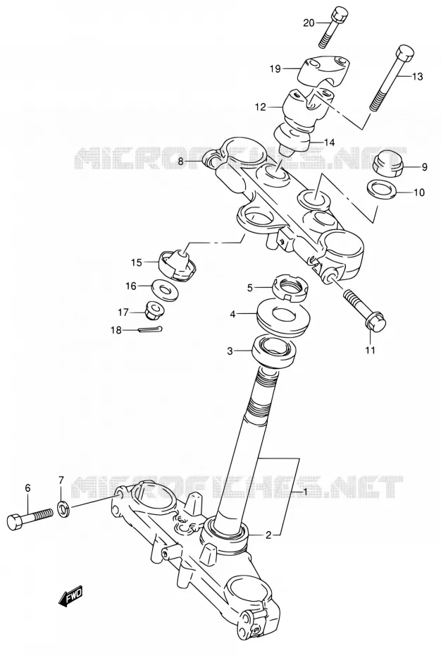 STUURKOLOM Suzuki MOTO 650 DR 1992  DR650RSE N/DR650RSEU N