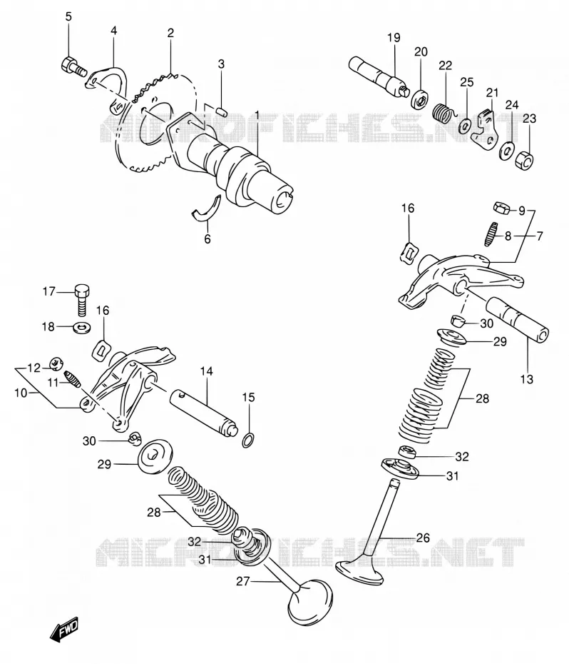 NOKKENAS - VALVES Suzuki MOTO 650 DR 1994  DR650RSE R/DR650RSEU R