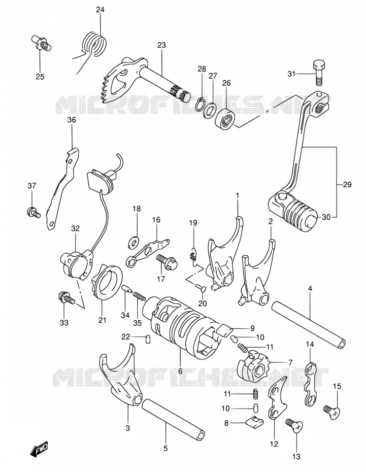 SCHAKELEN ASSY Suzuki MOTO 650 DR 1994  DR650RSE R/DR650RSEU R
