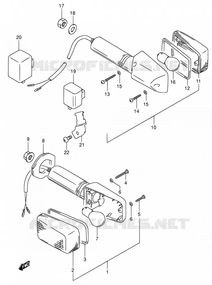 INDICATOREN Suzuki MOTO 650 DR 1995  DR650RSE S/DR650RSEU S
