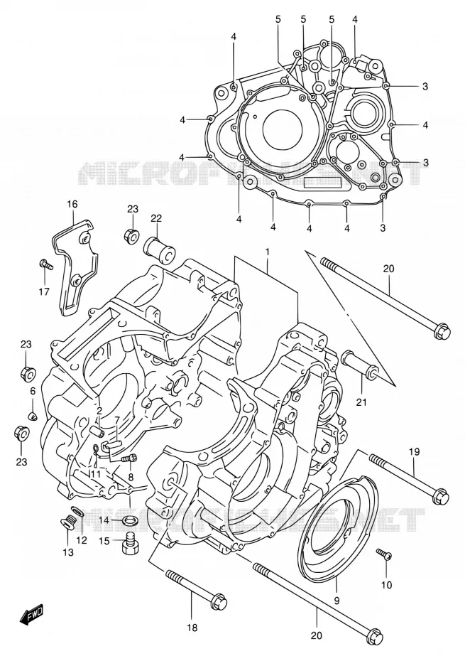 CASING Suzuki MOTO 650 DR 2001  DR650SEK1(E22)