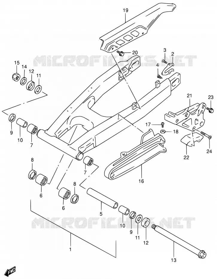 SWINGARM Suzuki MOTO 650 DR 2001  DR650SEK1(E22)