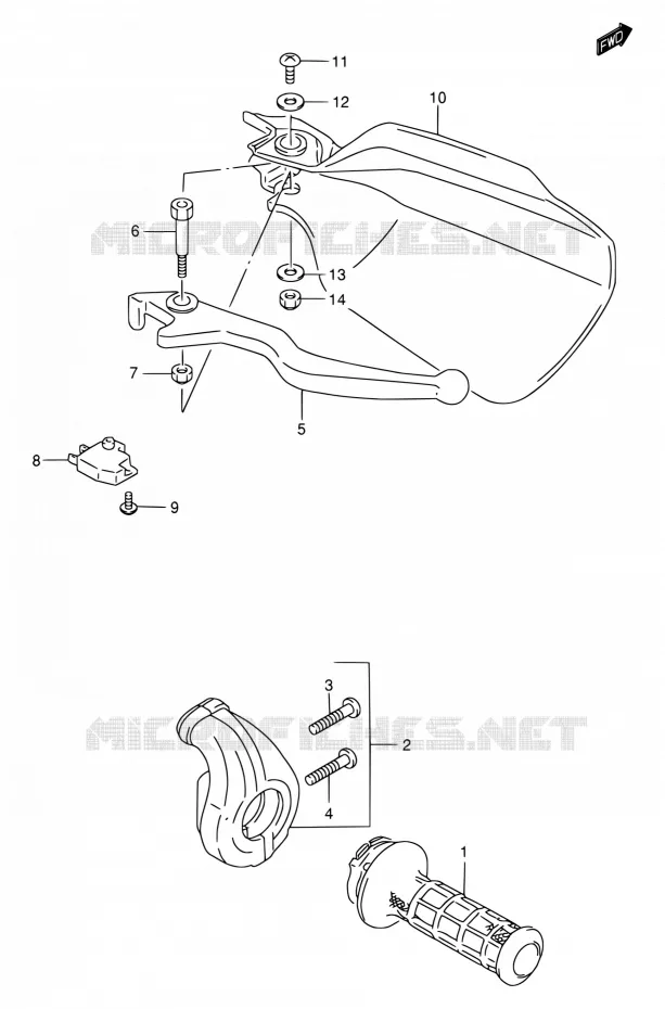 RECHTER HENDEL Suzuki MOTO 650 DR 2003  DR650SE K3 (E04,E17,E18,E24,E34)