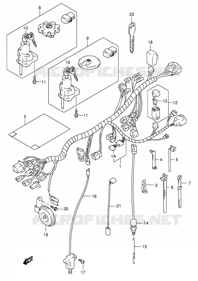 BEDRADING Suzuki MOTO 650 DR 2005  DR650SE K5 (E03,E28,E33)