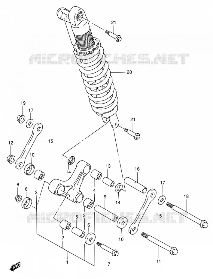 SCHOKBREKER AANEENSCHAKELING Suzuki MOTO 650 DR 2005  DR650SE K5 (E03,E28,E33)