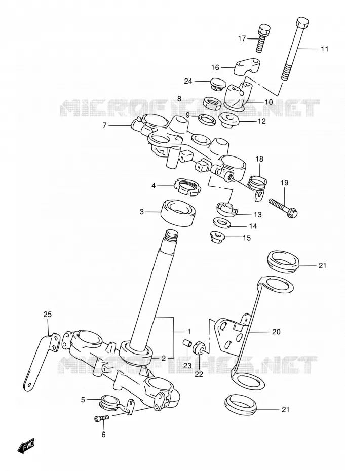 STUURKOLOM Suzuki MOTO 650 DR 2005  DR650SEK5(E24)