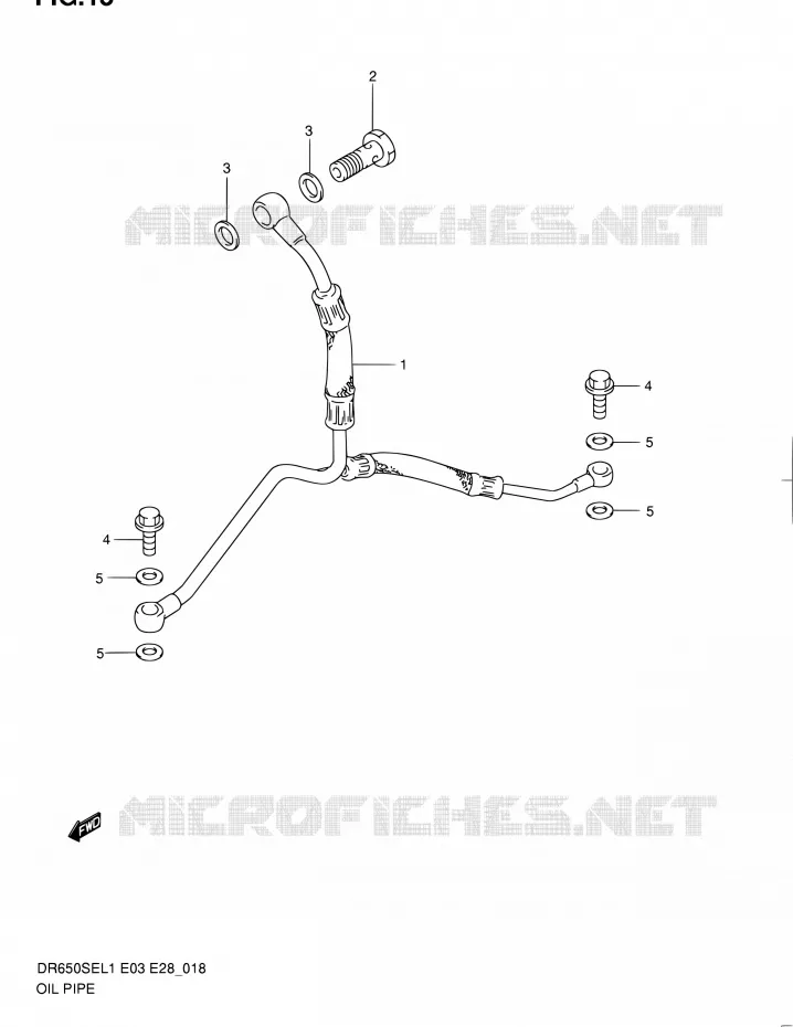 OLIE SLANG Suzuki MOTO 650 DR 2011  DR650SE L1 (E03,E28,E33)