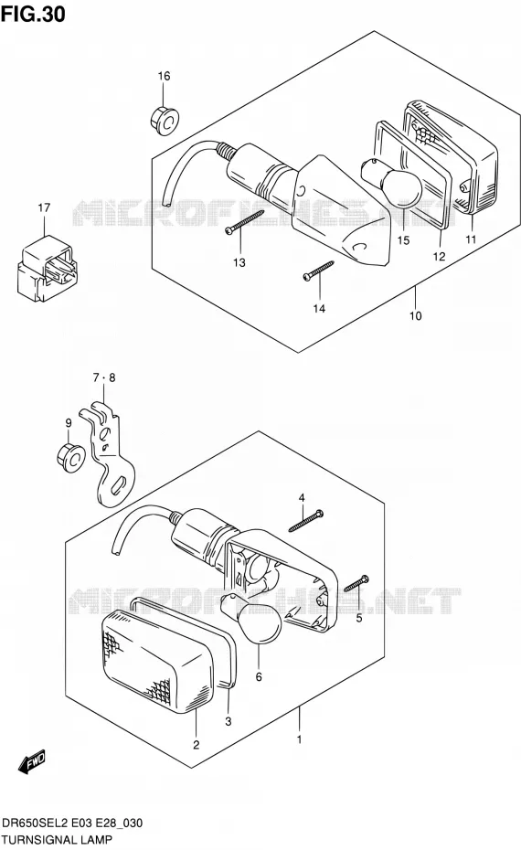 INDICATOREN Suzuki MOTO 650 DR 2012  DR650SE L2 (E03,E28,E33)