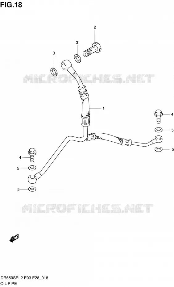 OLIE SLANG Suzuki MOTO 650 DR 2012  DR650SE L2 (E03,E28,E33)