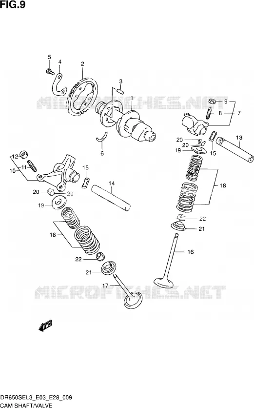 NOKKENAS - VALVES Suzuki MOTO 650 DR 2013  DR650SE L3 (E03,E28,E33)