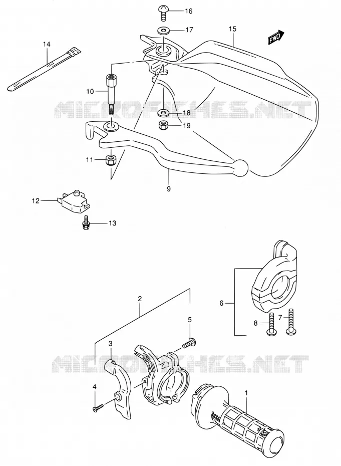 RECHTER HENDEL Suzuki MOTO 800 DR 1991  DR800S M/DR800SU M