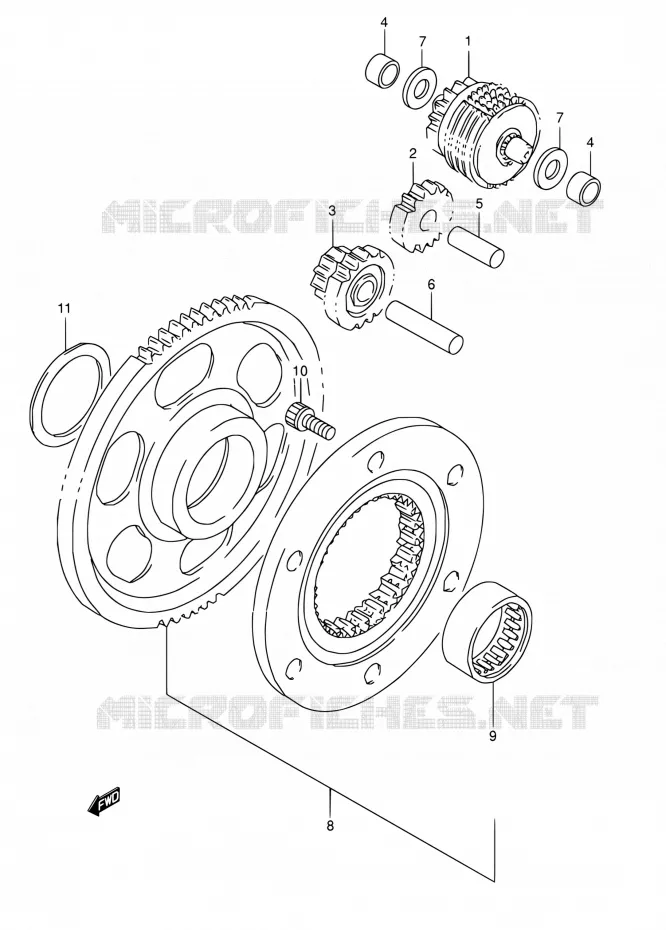 STARTMOTOR CLUTCH Suzuki MOTO 800 DR 1991  DR800S M/DR800SU M