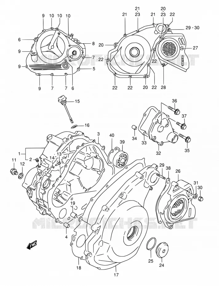 CASING Suzuki MOTO 800 DR 1992  DR800S N/DR800SU N