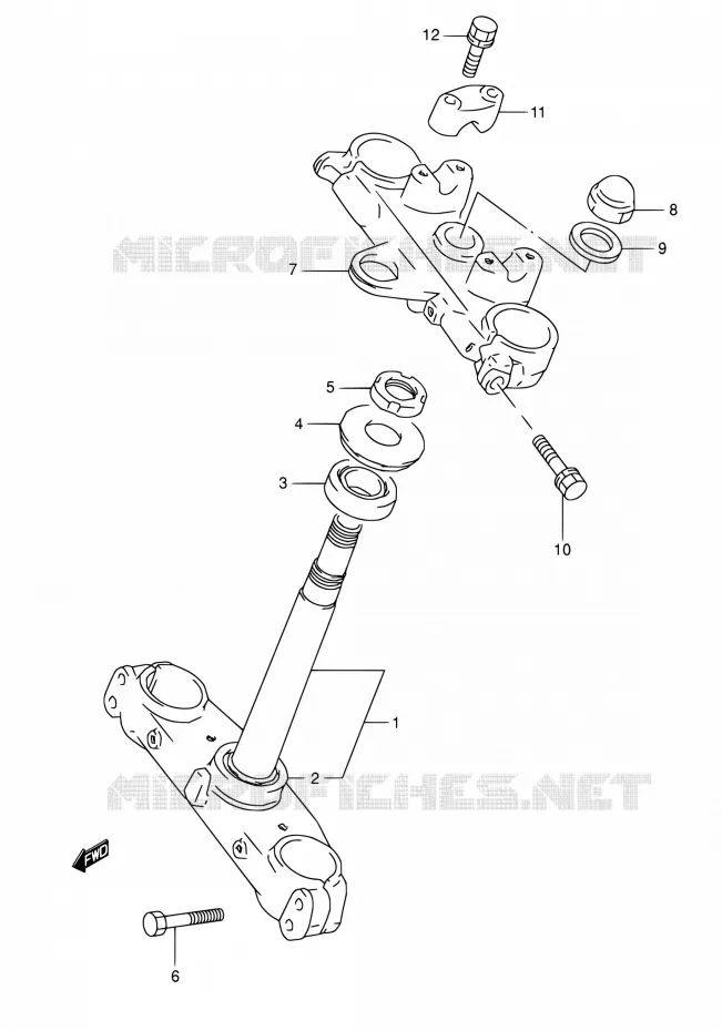STUURKOLOM Suzuki MOTO 800 DR 1992  DR800S N/DR800SU N