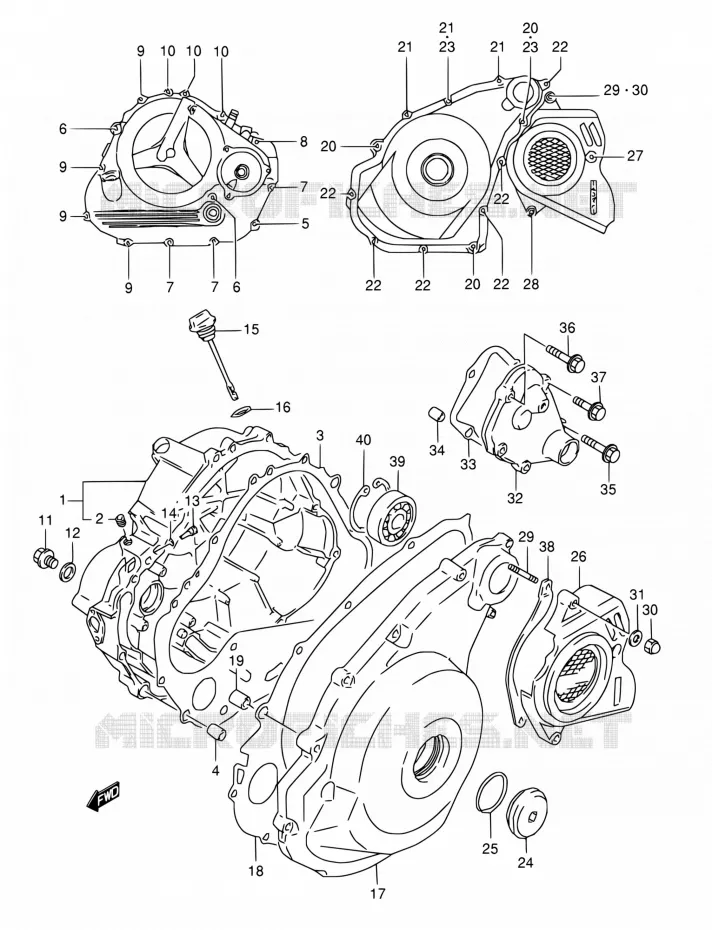 CASING Suzuki MOTO 800 DR 1993  DR800S P/DR800SU P