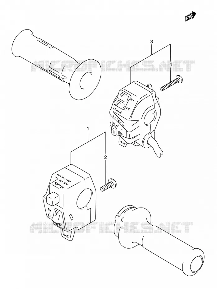 SCHAKELAARS (MODELE M/N/P/R/S) Suzuki MOTO 800 DR 1993  DR800S P/DR800SU P
