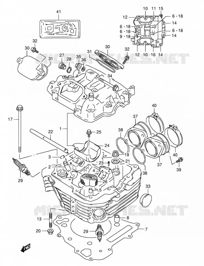 CILINDERKOP Suzuki MOTO 800 DR 1995  DR800S S/DR800SU S