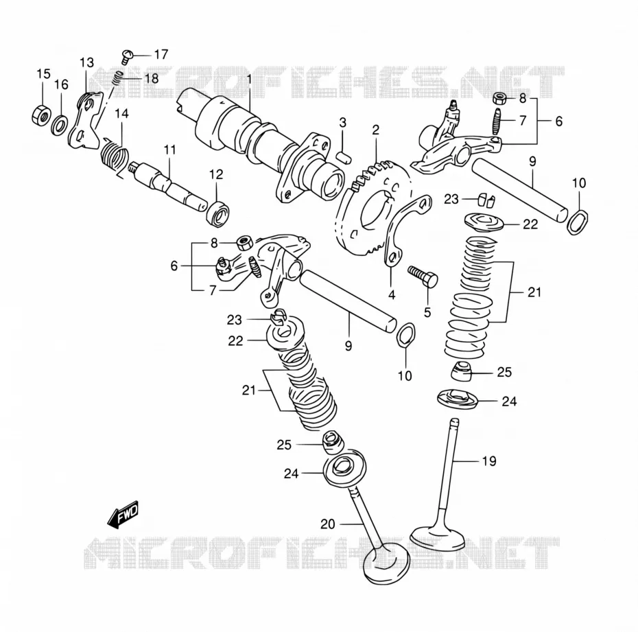 NOKKENAS - VALVES Suzuki MOTO 800 DR 1995  DR800S S/DR800SU S