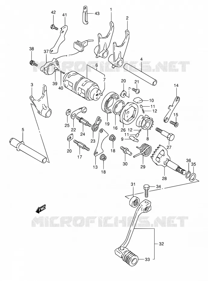 SCHAKELEN ASSY Suzuki MOTO 800 DR 1995  DR800S S/DR800SU S