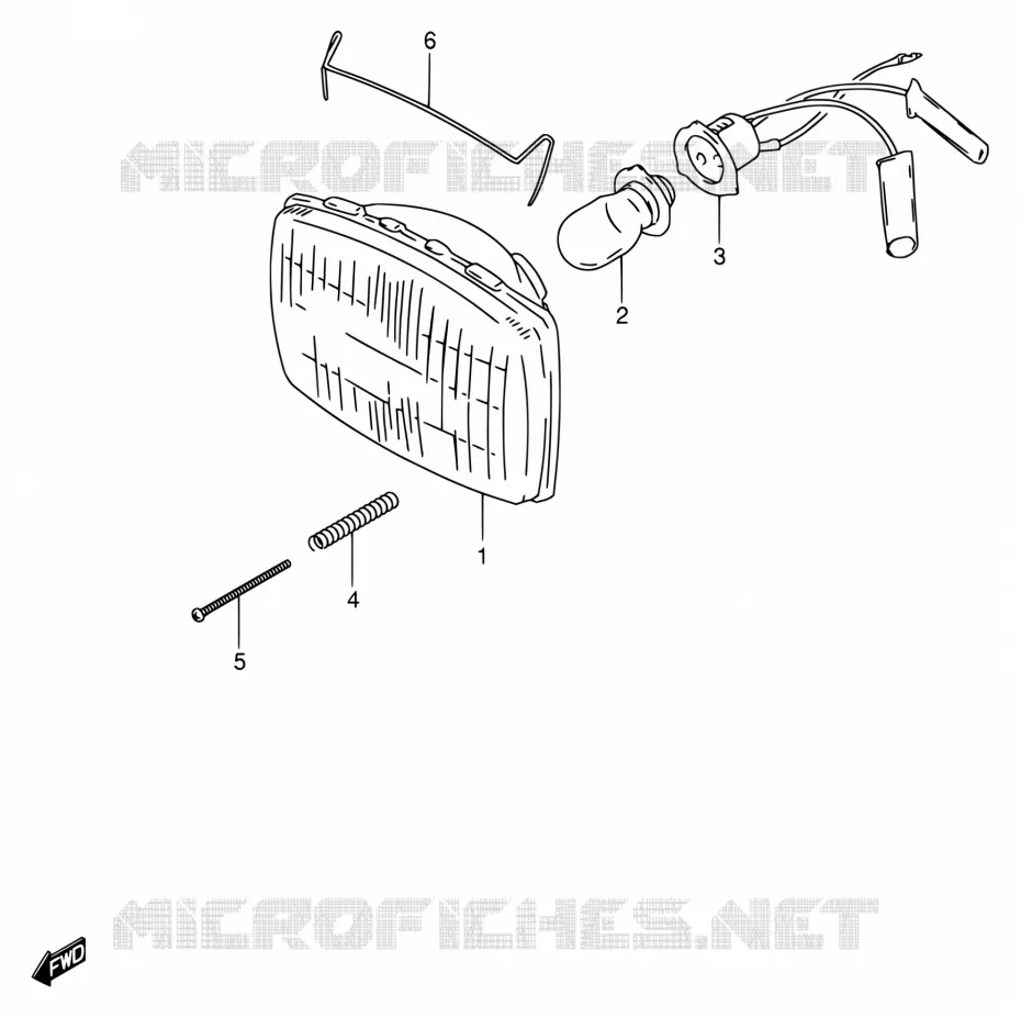 KOPLAMP Suzuki MOTO 80 DS 1998  DS80 W (E03,E28,E33)