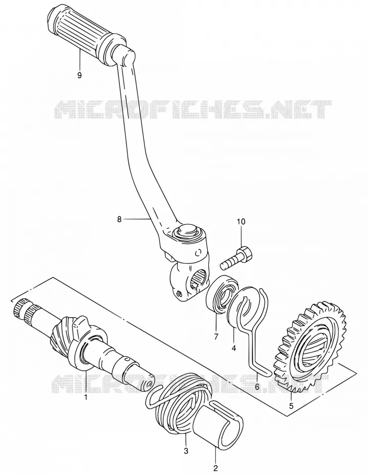 KICKSTARTER Suzuki MOTO 80 DS 2000  DS80 Y (E03,E28,E33)