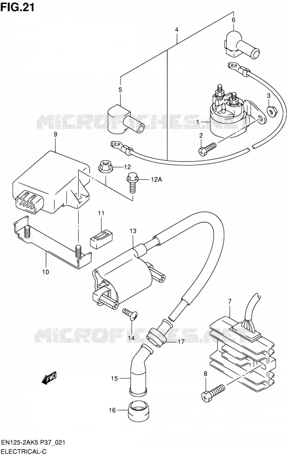 ELEKTRISCH Suzuki MOTO 125 EN 2005  EN125-2AK5(P37)