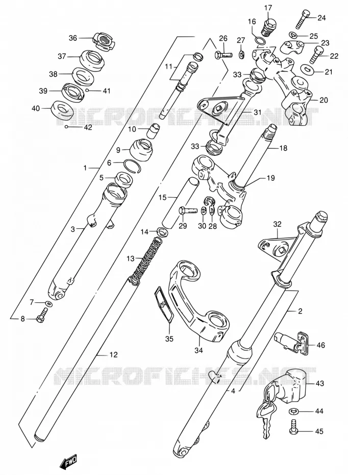 VOORVORK Suzuki MOTO 125 GN 1992  GN125EN(E30)