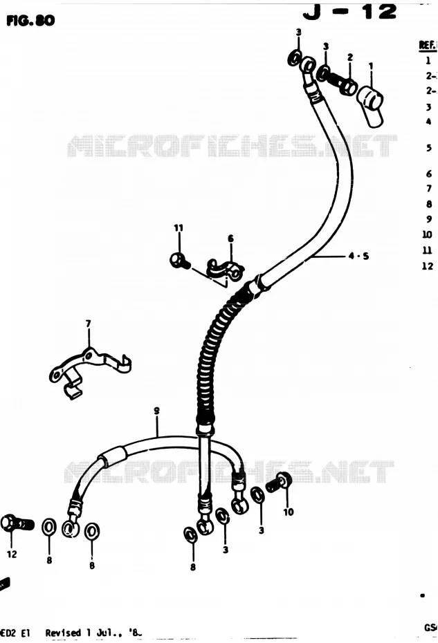 FRONT REMSLANG Suzuki MOTO 450 GS-E 1982  GS450EZ