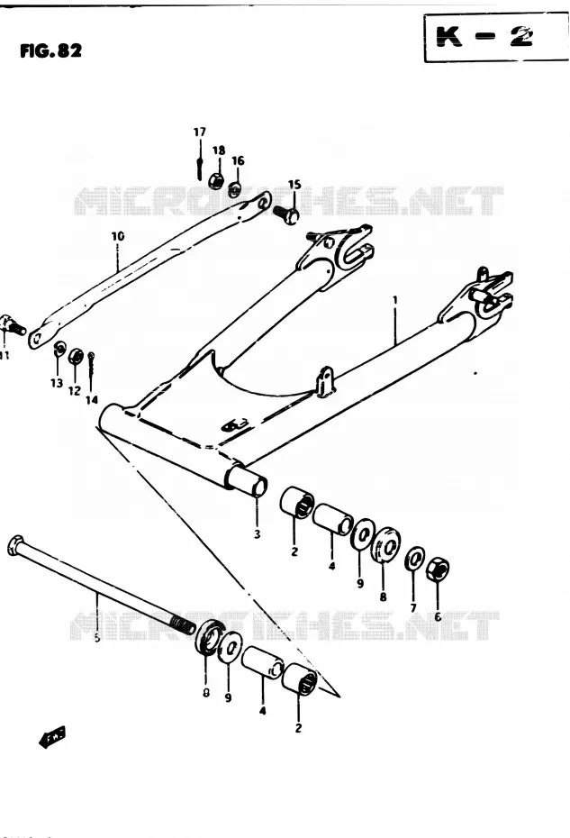 SWINGARM Suzuki MOTO 450 GS-E 1982  GS450EZ